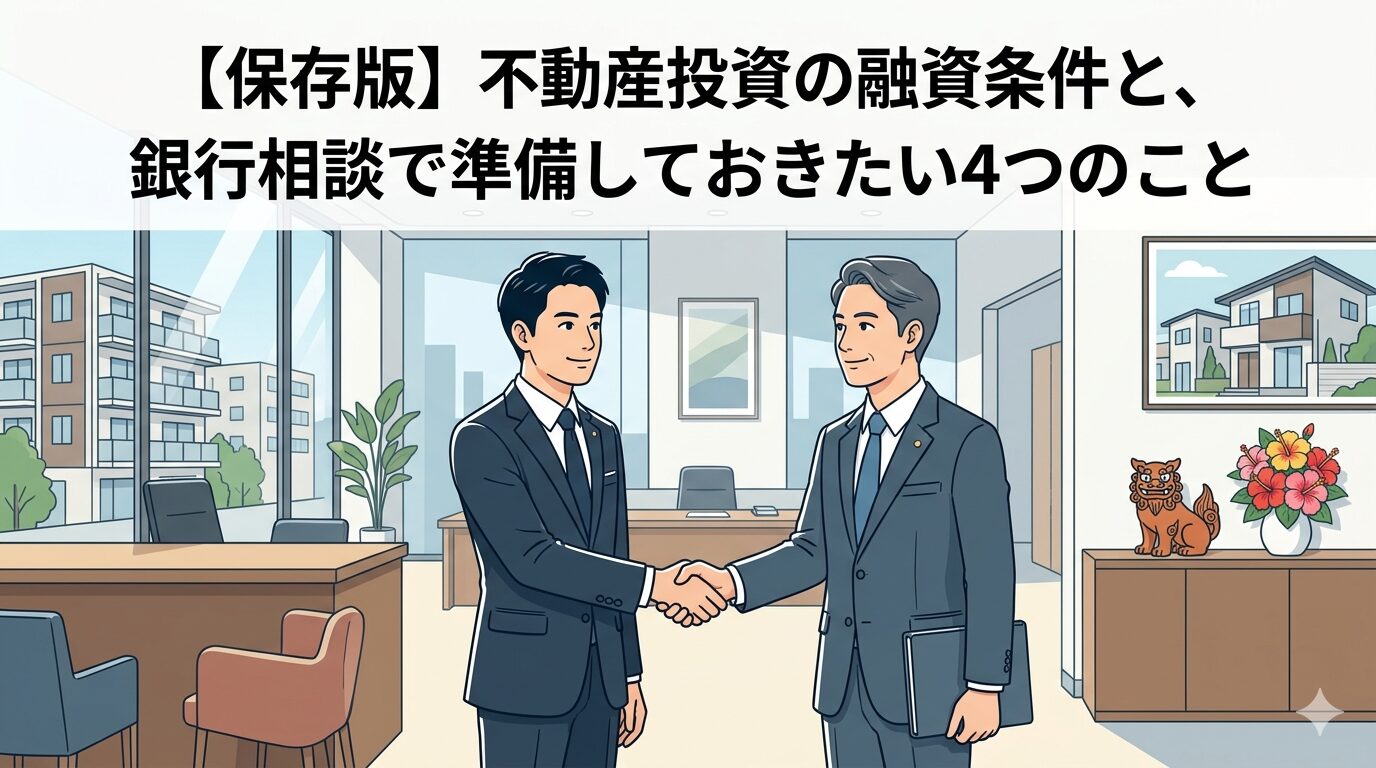 【保存版】不動産投資の融資条件と、銀行相談で準備しておきたい４つのこと